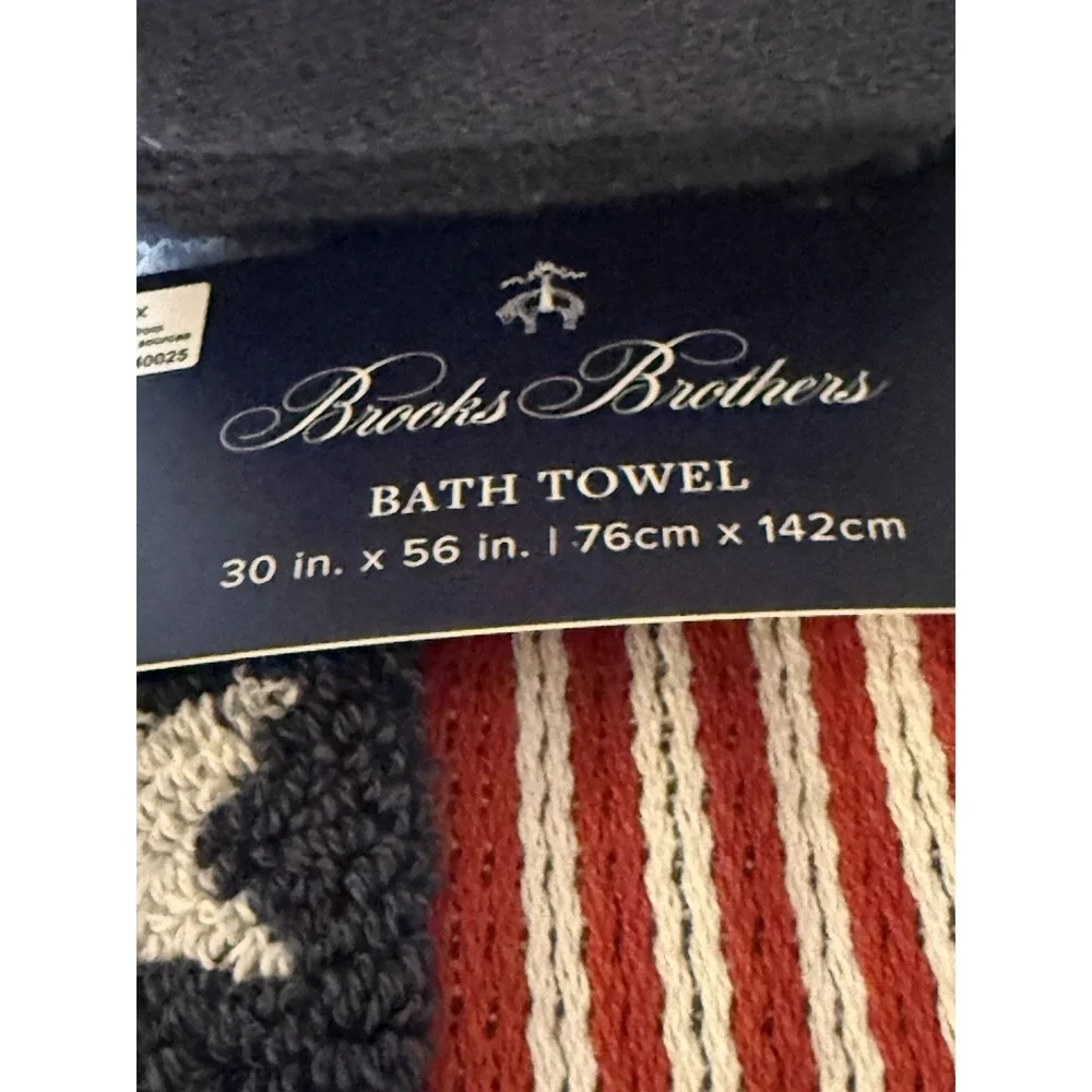 Brooks Brothers Red White Blue Stars Stripes Bath Hand Washcloth Towels 8pc New